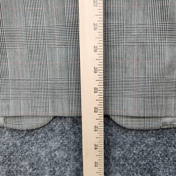 Vintage Brooks Brothers Blazer‎ Mens 42 Gray Wool Sports Coat Jacket Window Pane - Picture 10 of 10